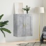 Armario de pared madera ingeniería gris hormigón 69,5x34x90 cm