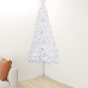 Árbol de Navidad artificial de esquina blanco 180 cm PVC