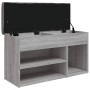 Banco zapatero madera de ingeniería gris Sonoma 82x32x45,5 cm