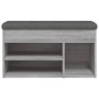 Banco zapatero madera de ingeniería gris Sonoma 82x32x45,5 cm