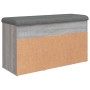 Banco zapatero madera de ingeniería gris Sonoma 82x32x45,5 cm