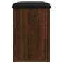 Banco zapatero madera de ingeniería marrón roble 82x32x45,5 cm