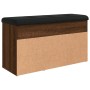 Banco zapatero madera de ingeniería marrón roble 82x32x45,5 cm