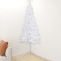 Árbol de Navidad artificial de esquina blanco 210 cm PVC de vidaXL, Arboles de navidad - Ref: Foro24-329170, Precio: 40,64 €,...