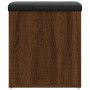 Banco con almacenaje madera ingeniería roble marrón 42x42x45 cm