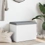 Banco de almacenaje blanco 62x42x45 cm madera de ingeniería