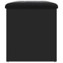 Banco con almacenaje madera de ingeniería negro 62x42x45 cm
