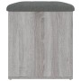 Banco con almacenaje madera ingeniería gris Sonoma 62x42x45 cm