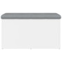 Banco de almacenaje blanco 82x42x45 cm madera de ingeniería
