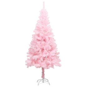 Árbol de Navidad artificial con soporte rosa PVC 240 cm