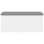 Banco de almacenaje blanco 102x42x45 cm madera de ingeniería