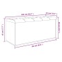 Banco con almacenaje madera ingeniería roble marrón 102x42x45cm