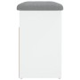 Banco zapatero blanco 62x32x50 cm madera de ingeniería