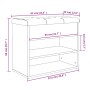 Banco zapatero madera de ingeniería roble Sonoma 62x32x50 cm