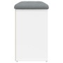 Banco zapatero blanco 82x32x50 cm madera de ingeniería