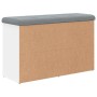 Banco zapatero blanco 82x32x50 cm madera de ingeniería