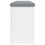 Banco zapatero blanco 102x32x50 cm madera de ingeniería