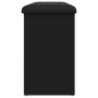 Banco zapatero madera de ingeniería negro 102x32x50 cm