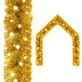 Guirnalda de Navidad con luces LED dorado 5 m