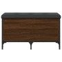 Banco con almacenaje madera ingeniería roble marrón 82x42x45 cm