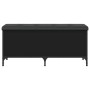 Banco con almacenaje madera de ingeniería negro 102x42x45 cm