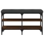 Banco zapatero madera de ingeniería marrón roble 82x32x47 cm