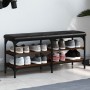 Banco zapatero madera de ingeniería marrón roble 102x32x47 cm
