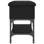 Banco zapatero madera de ingeniería negro 62x32x45 cm