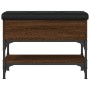 Banco zapatero madera de ingeniería marrón roble 62x32x45 cm