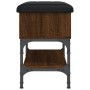 Banco zapatero madera de ingeniería marrón roble 62x32x45 cm