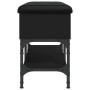 Banco zapatero madera de ingeniería negro 82x32x45 cm