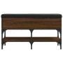 Banco zapatero madera de ingeniería marrón roble 82x32x45 cm