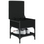 Banco zapatero madera de ingeniería negro 42x42x45 cm