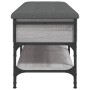 Banco zapatero madera de ingeniería gris Sonoma 102x42x45 cm