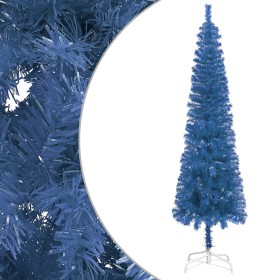Árbol de Navidad delgado azul 150 cm