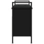 Banco zapatero madera de ingeniería negro 65,5x32x57,5 cm