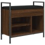 Banco zapatero madera de ingeniería marrón roble 65,5x32x57,5cm