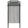 Banco zapatero madera de ingeniería gris Sonoma 85,5x32x57,5 cm
