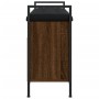 Banco zapatero madera de ingeniería marrón roble 85,5x32x57,5cm