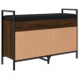 Banco zapatero madera de ingeniería marrón roble 85,5x32x57,5cm