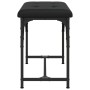 Banco de comedor acero y cuero sintético negro 62x32x45 cm
