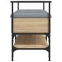 Banco zapatero madera de ingeniería roble Sonoma 85,5x42x57,5cm