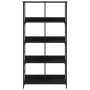 Estantería de madera de ingeniería negra 78,5x33x153 cm en Librerías y estanterías | Comprar online en Foro24