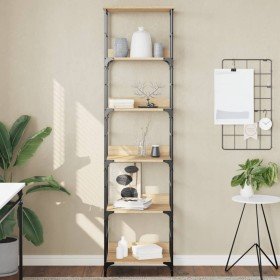 Estantería roble Sonoma 50x33x188,5 cm madera de ingeniería