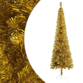 Árbol de Navidad delgado dorado 180 cm