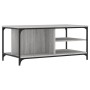 Mesa de centro madera contrachapada gris Sonoma 100x50x45 cm