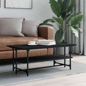 Mesa de centro de madera contrachapada negro 100x50x40 cm Mesa de centro de madera contrachapada negro 100x50x40 cm