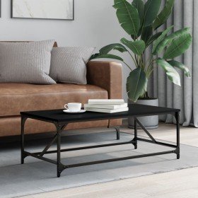 Mesa de centro de madera contrachapada negro 100x50x35 cm Mesa de centro de madera contrachapada negro 100x50x35 cm