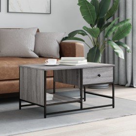 Mesa de centro madera contrachapada gris Sonoma 85,5x51x45 cm en Mesas de centro | Comprar online en Foro24