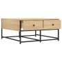 Mesa de centro madera de ingeniería roble Sonoma 80x80x40 cm
